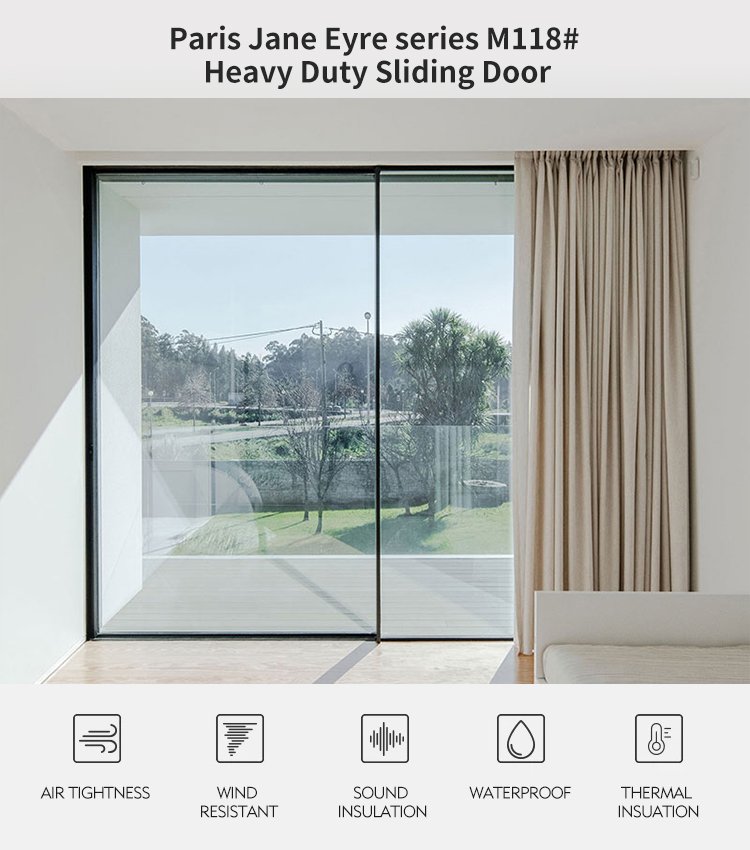 Double Glass Aluminum Sliding Door